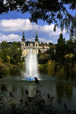Budapest, Feneketlen-tó-stock-foto