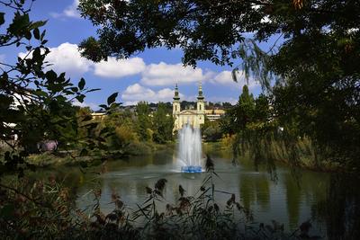 Budapest, Feneketlen-tó-stock-foto