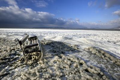 Téli Balaton-stock-foto