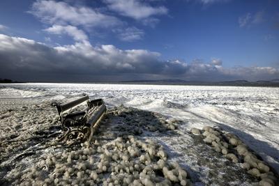 Téli Balaton-stock-foto