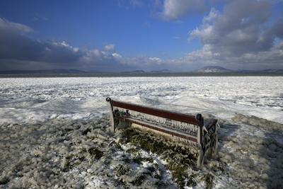 Téli Balaton-stock-foto
