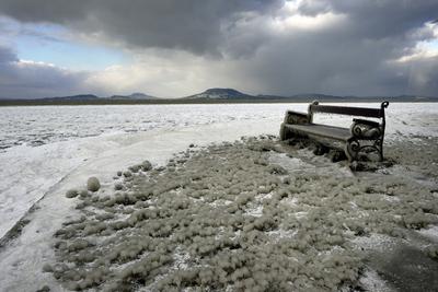 Téli Balaton-stock-foto