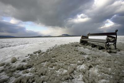 Téli Balaton-stock-foto