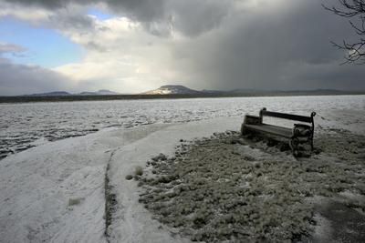 Téli Balaton-stock-foto