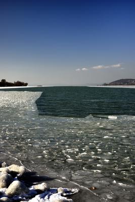 Téli Balaton-stock-foto
