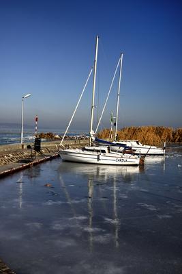 Téli Balaton-stock-foto