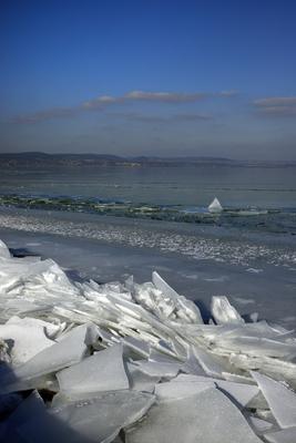 Téli Balaton-stock-foto