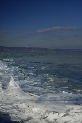 Téli Balaton-stock-foto