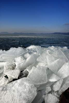 Téli Balaton-stock-foto