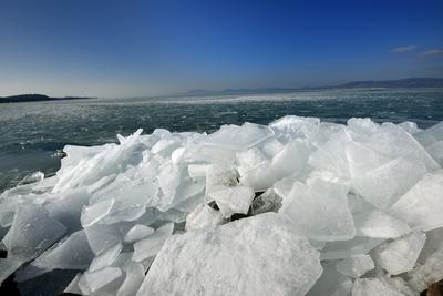 Téli Balaton-stock-foto