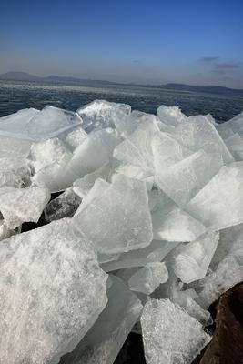 Téli Balaton-stock-foto