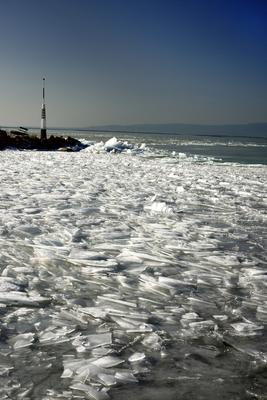 Téli Balaton-stock-foto