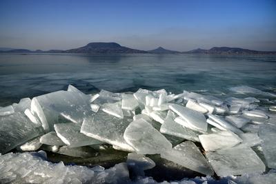 Téli Balaton-stock-foto