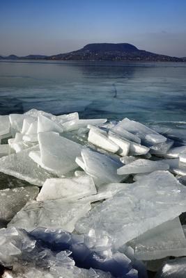 Téli Balaton-stock-foto