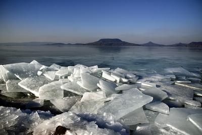 Téli Balaton-stock-foto