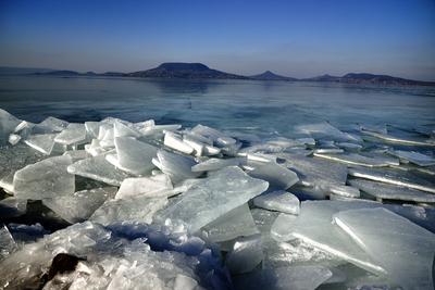 Téli Balaton-stock-foto