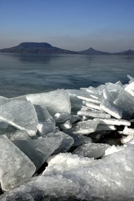 Téli Balaton-stock-foto