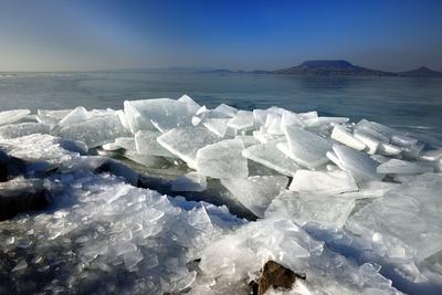 Téli Balaton-stock-foto