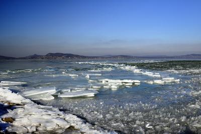 Téli Balaton-stock-foto