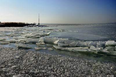 Téli Balaton-stock-foto