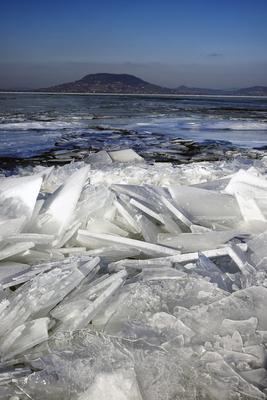 Téli Balaton-stock-foto