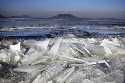 Téli Balaton-stock-foto