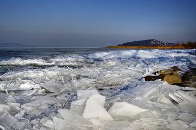 Téli Balaton-stock-foto