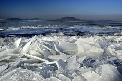 Téli Balaton-stock-foto