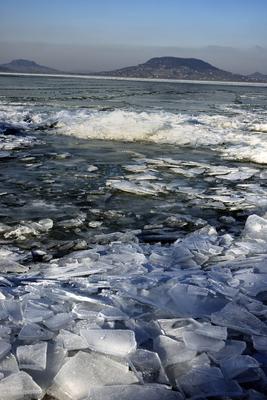 Téli Balaton-stock-foto