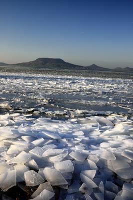 Téli Balaton-stock-foto