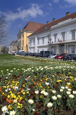 Budapest, Sándor-palota-stock-foto