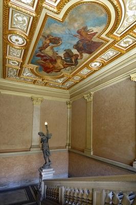 Budapest, Saxlehner-palota (Postamúzeum)-stock-foto