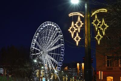 Erzsébet téri óriáskerék-stock-foto
