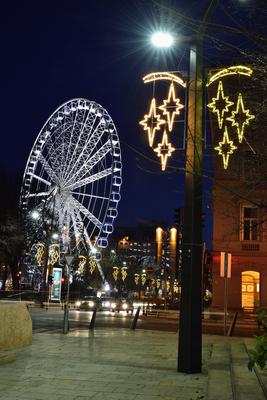 Erzsébet téri óriáskerék-stock-foto
