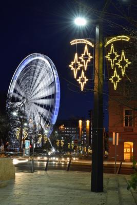 Erzsébet téri óriáskerék-stock-foto
