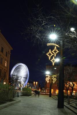 Erzsébet téri óriáskerék-stock-foto