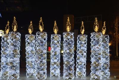 Karácsonyi fényekben a WestEnd City Center-stock-foto