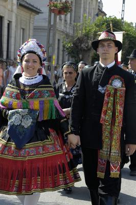 Sárközi népviselet-stock-foto