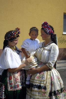Sárközi népviselet-stock-foto
