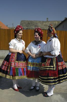 Sárközi népviselet-stock-foto