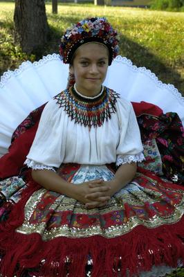 Sárközi népviselet-stock-foto