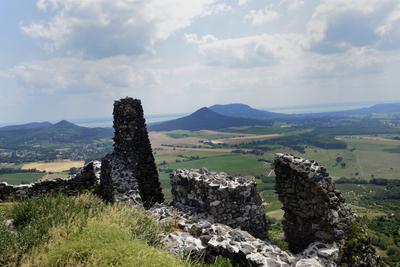 Csobánc vára-stock-foto