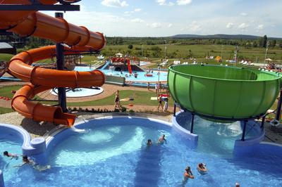 A balatonfüredi Annagora Aquapark.-stock-foto