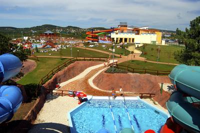 A balatonfüredi Annagora Aquapark.-stock-foto