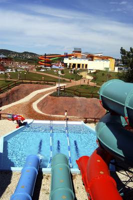 A balatonfüredi Annagora Aquapark.-stock-foto