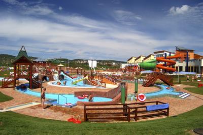 A balatonfüredi Annagora Aquapark.-stock-foto