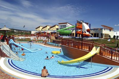 A balatonfüredi Annagora Aquapark.-stock-foto