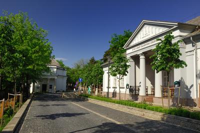 Balatonfüred, Blaha Lujza sétány-stock-foto