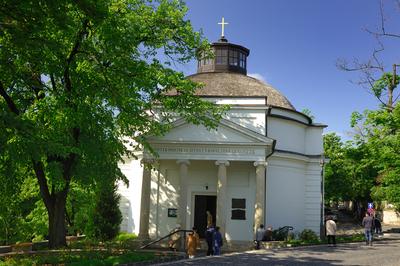 Balatonfüred, római katolikus Kerektemplom-stock-foto