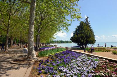 Balatonfüred, Tagore sétány-stock-foto